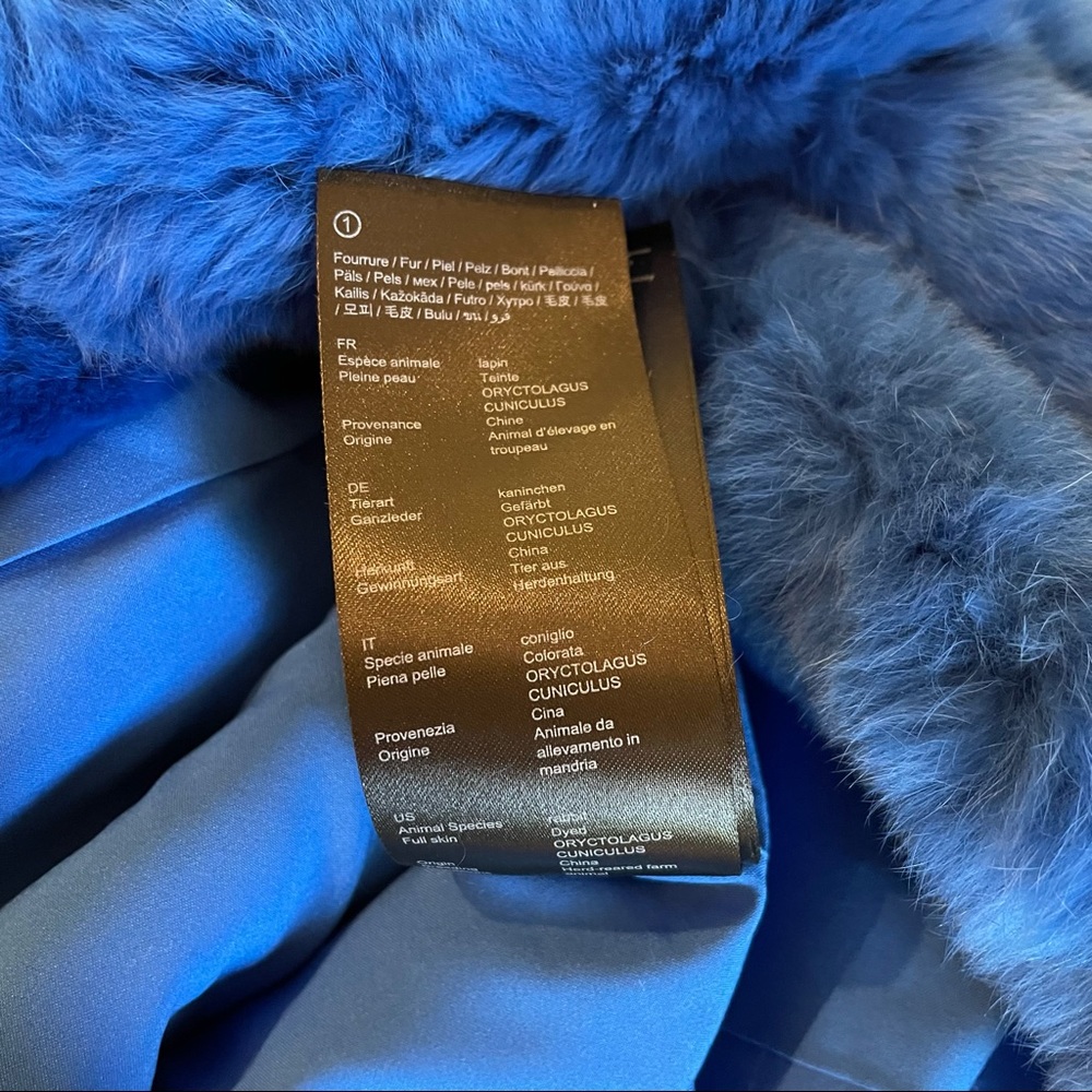 Maje Blue Rabbit coat - Picture 8 of 14